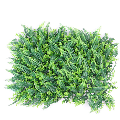 12 Sq. ft. | Artificial Boston Fern Eucalyptus Boxwood Greenery Garden Wall