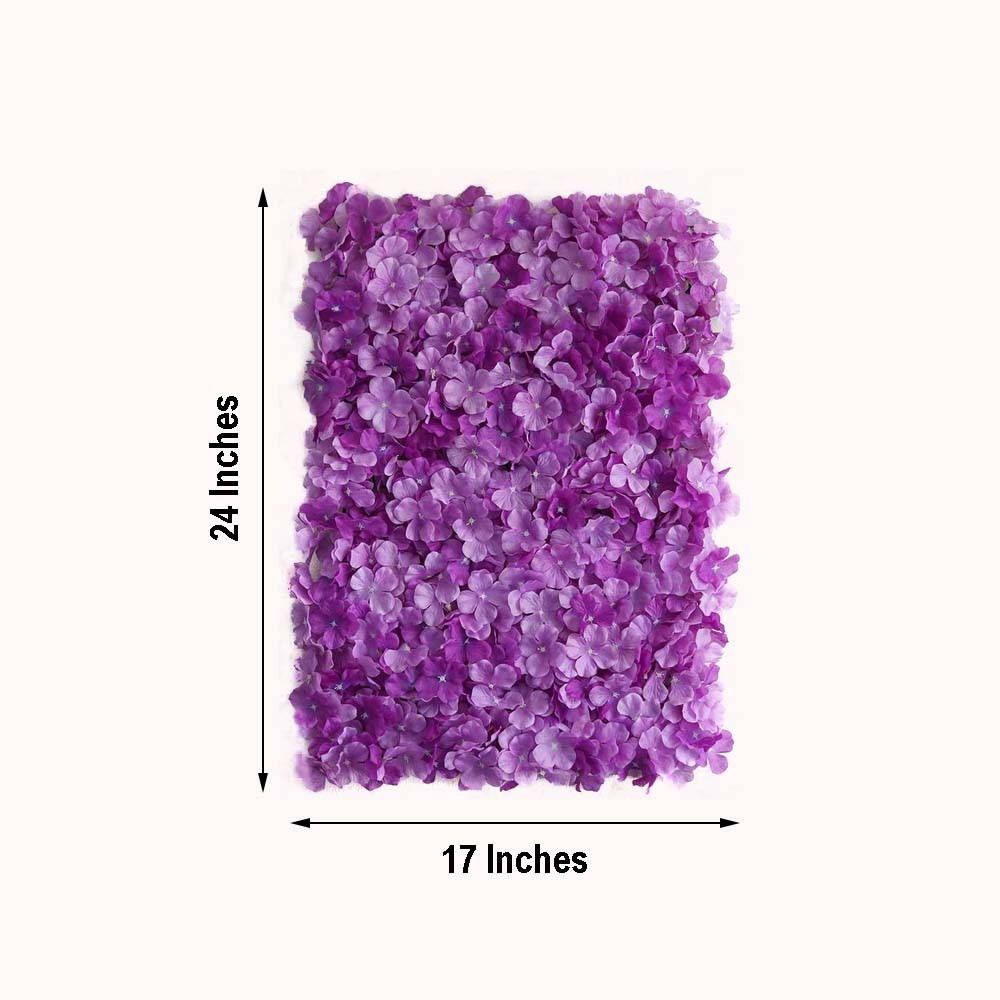 11 Sq ft. | Purple UV Protected Hydrangea Flower Wall Mat Backdrop