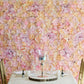 13 Sq ft. | Pink Champagne UV Protected Assorted Flower Wall Mat Backdrop