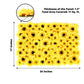 11 Sq ft. | Artificial Sunflower Wall Mat Backdrop, Flower Wall Decor