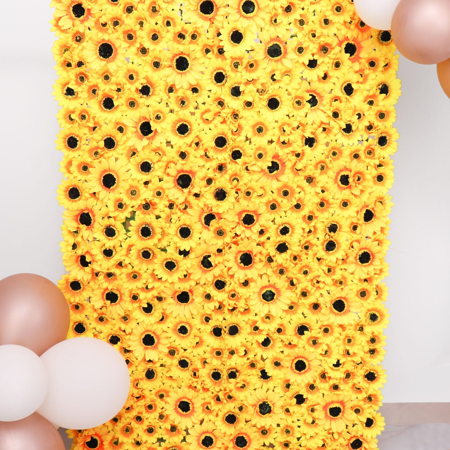 11 Sq ft. | Artificial Sunflower Wall Mat Backdrop, Flower Wall Decor