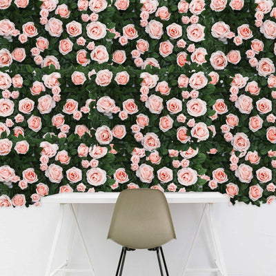 Blush Silk Rose Wall Panels – Effortless Elegance for Any Event
