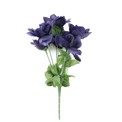 Elevate Your Decor with Navy Blue Silk Roses