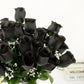 12 Bushes Of Black Rose Bud Flower Bouquets Artificial Premium Silk#whtbkgd