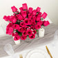 12 Bushes | Fuchsia Artificial Premium Silk Flower Rose Bud Bouquets