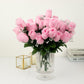 Pink Artificial Silk Rose Bud Premium Flowers Bouquets 12 Bushes