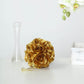 Gold artificial silk rose kissing ball for home decor.