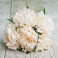 11inch Blush / Cream Real Touch Artificial Silk Peonies Flower Bouquet