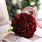 11" Burgundy Real Touch Artificial Silk Peonies Flower Bouquet