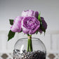 5 Lavender Artificial Silk Peony Flower Head Spray