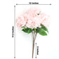 Blush Rose Gold Artificial Silk Peony Flower Spray 17 Inch