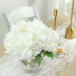 17 Inch 2 White Artificial Silk Peony Flower Bushes