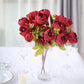 2 Pack | 19" Burgundy Silk Peony Flower Bouquet Arrangements, Artificial Wedding Bridal Bouquets