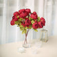 Two Pack Peony Bouquet Silk 19 Inch Burgundy