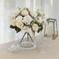 12 Inch Artificial Ivory Silk Peony Bouquets 2 Pack