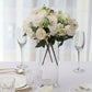 12 Inch Ivory Silk Artificial Peony Flower Bouquets 2 Pack