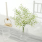 14 Inch Artificial Real Touch White Gypsophila Baby's Breath Flowers 3 Bushes 
