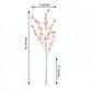 Blush artificial silk carnation flower stems, 42" tall, two branches.