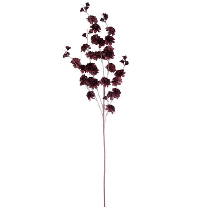 Burgundy Carnations Artificial Silk 42 Inches Tall 2 Branches