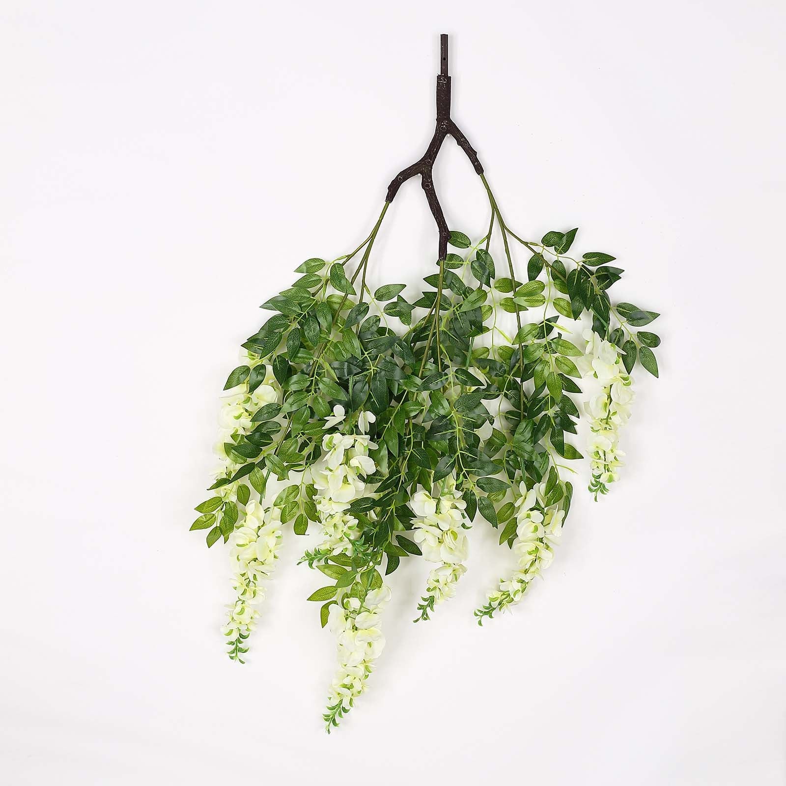 55 Inch Cream & Green Wisteria Canopy Chandelier#whtbkgd