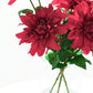 30" Tall Burgundy Artificial Dahlia Silk Flower Stems, Faux Floral Spray