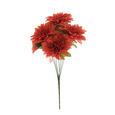Lifelike Beauty of Terracotta Dahlias