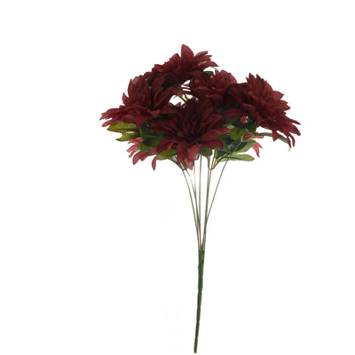 Lifelike Elegance of Burgundy Dahlia Flowers
