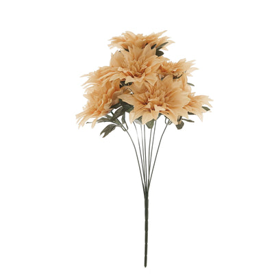 Lifelike Beauty of Champagne Artificial Silk Dahlia Flowers