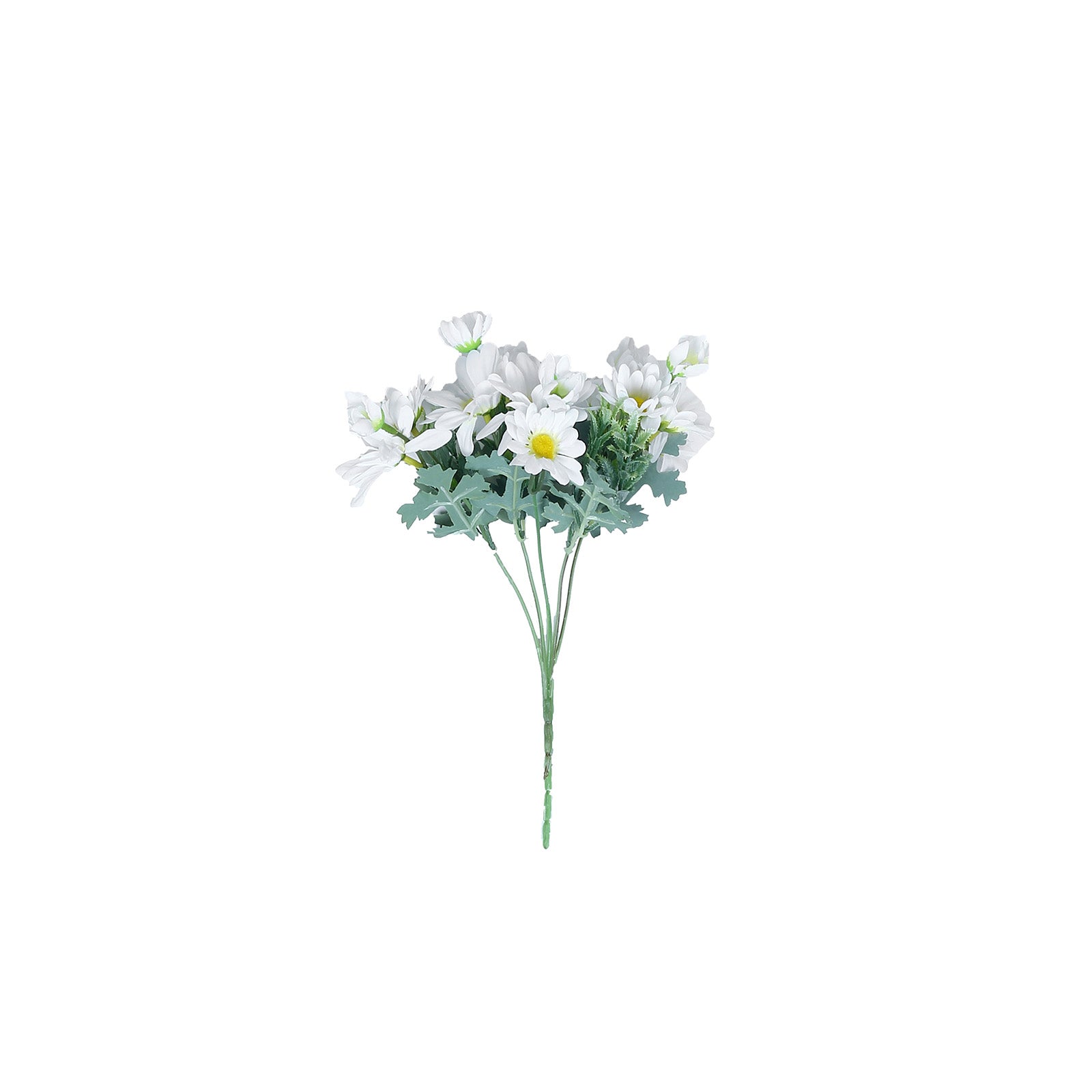 Artificial Silk 4 Bushes White Daisy in 11 Inch Bouquet