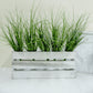 20" Green Artificial Indoor/Outdoor Decorative Grass Sprays in a planter.
