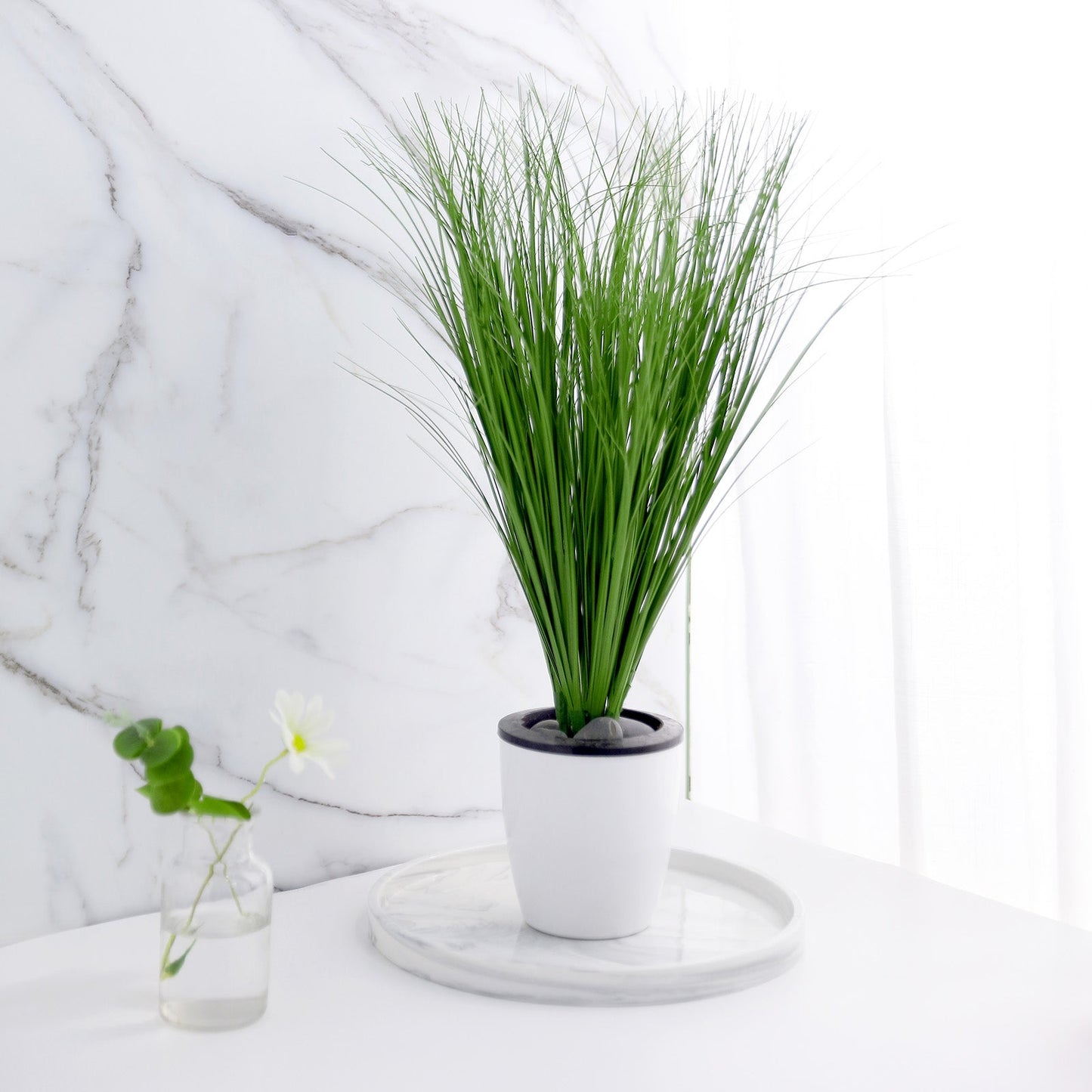 20" Green Artificial Grass Spray for Indoor/Outdoor Decor