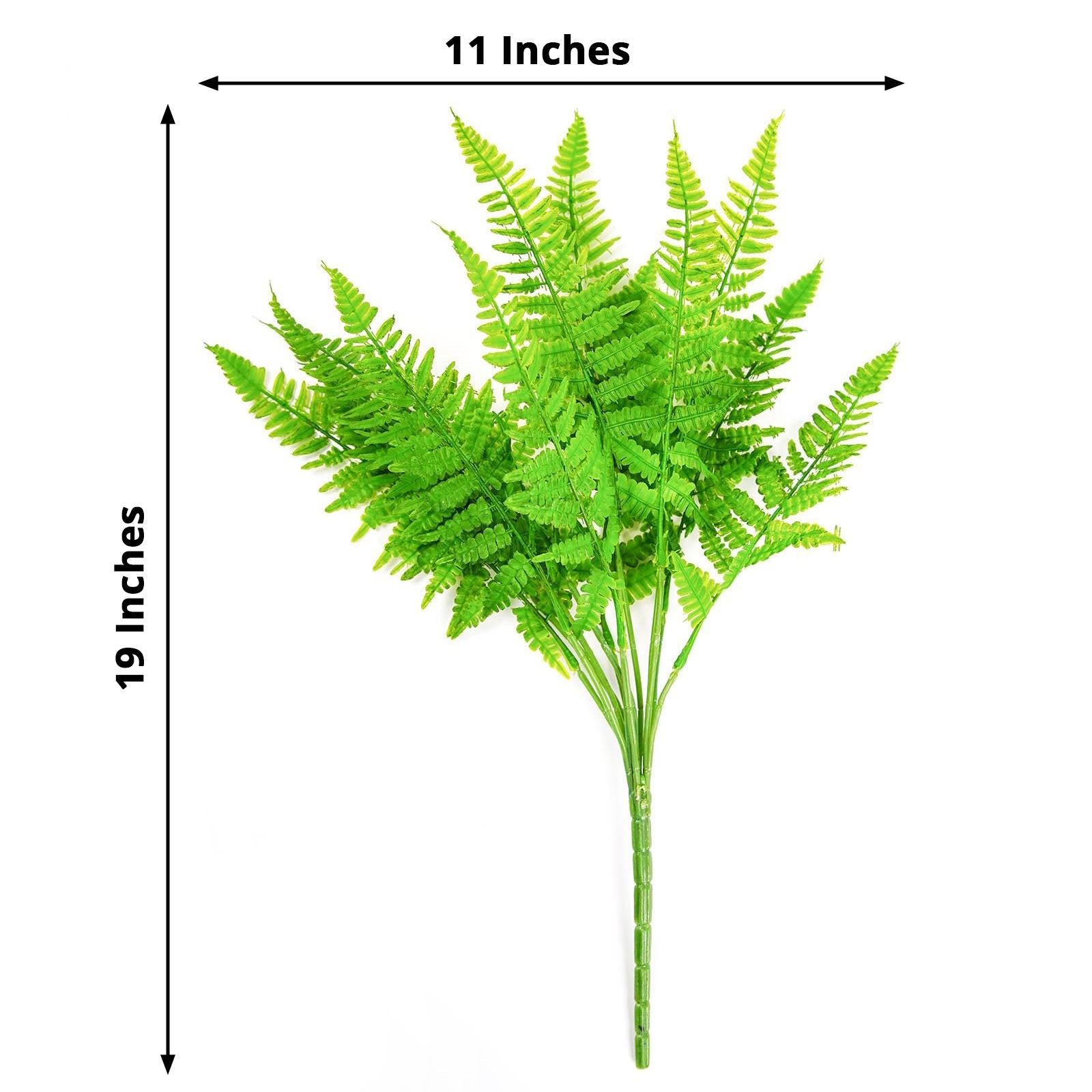 19" Green Artificial Boston Fern Leaf Plant Indoor Faux Spray