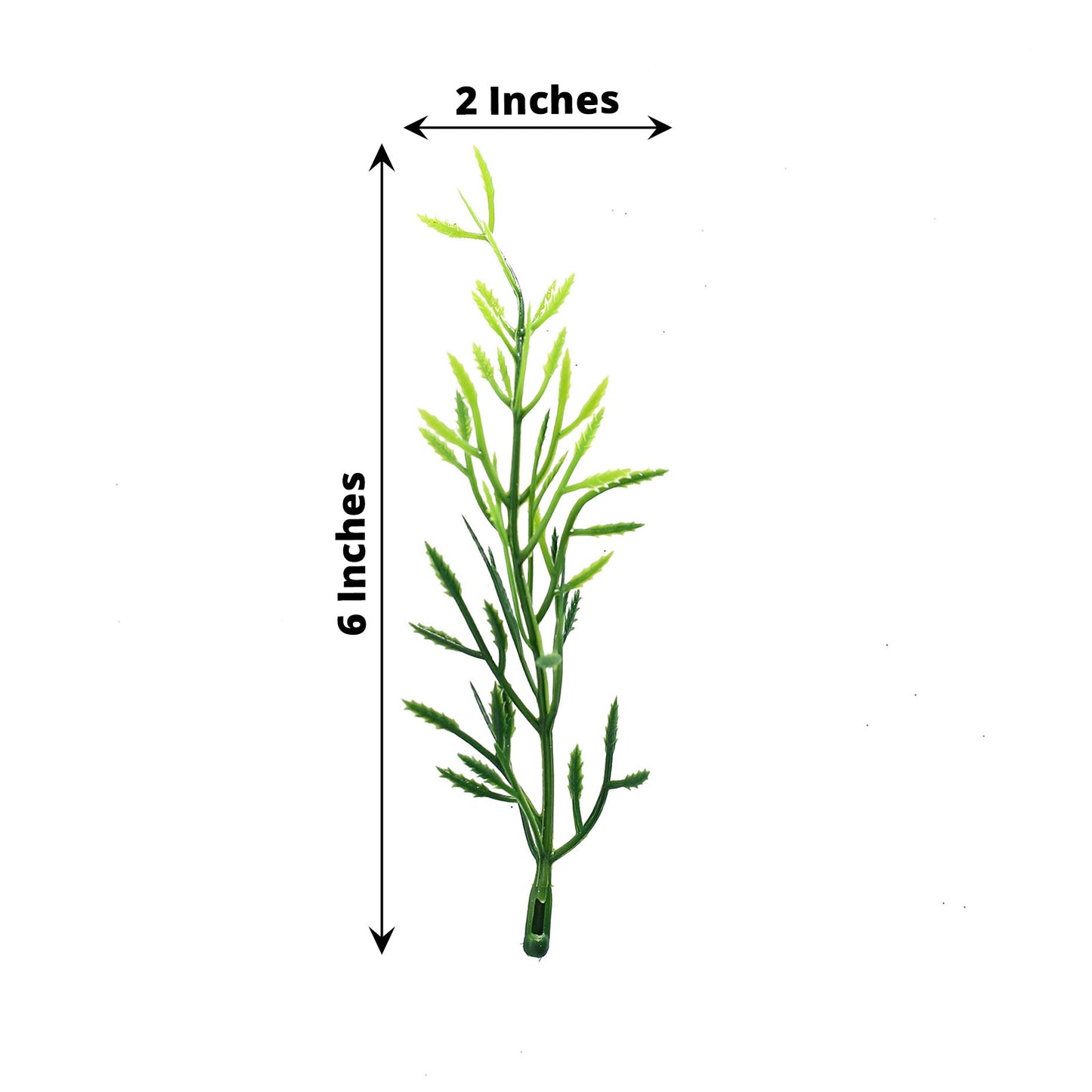 6" Mini green artificial fern stem, perfect for vase fillers and centerpieces.