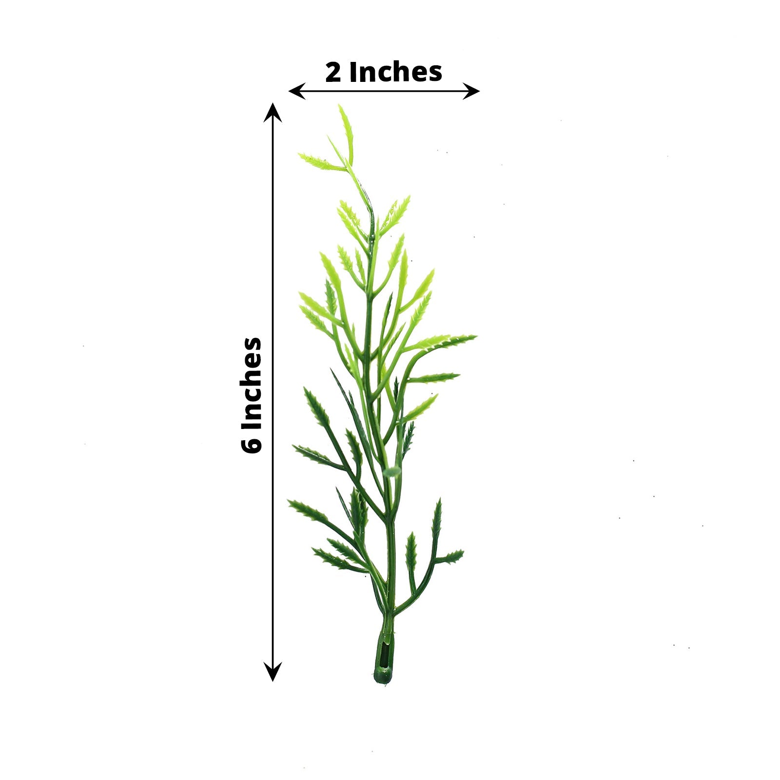 6" Mini green artificial fern stem, perfect for vase fillers and centerpieces.