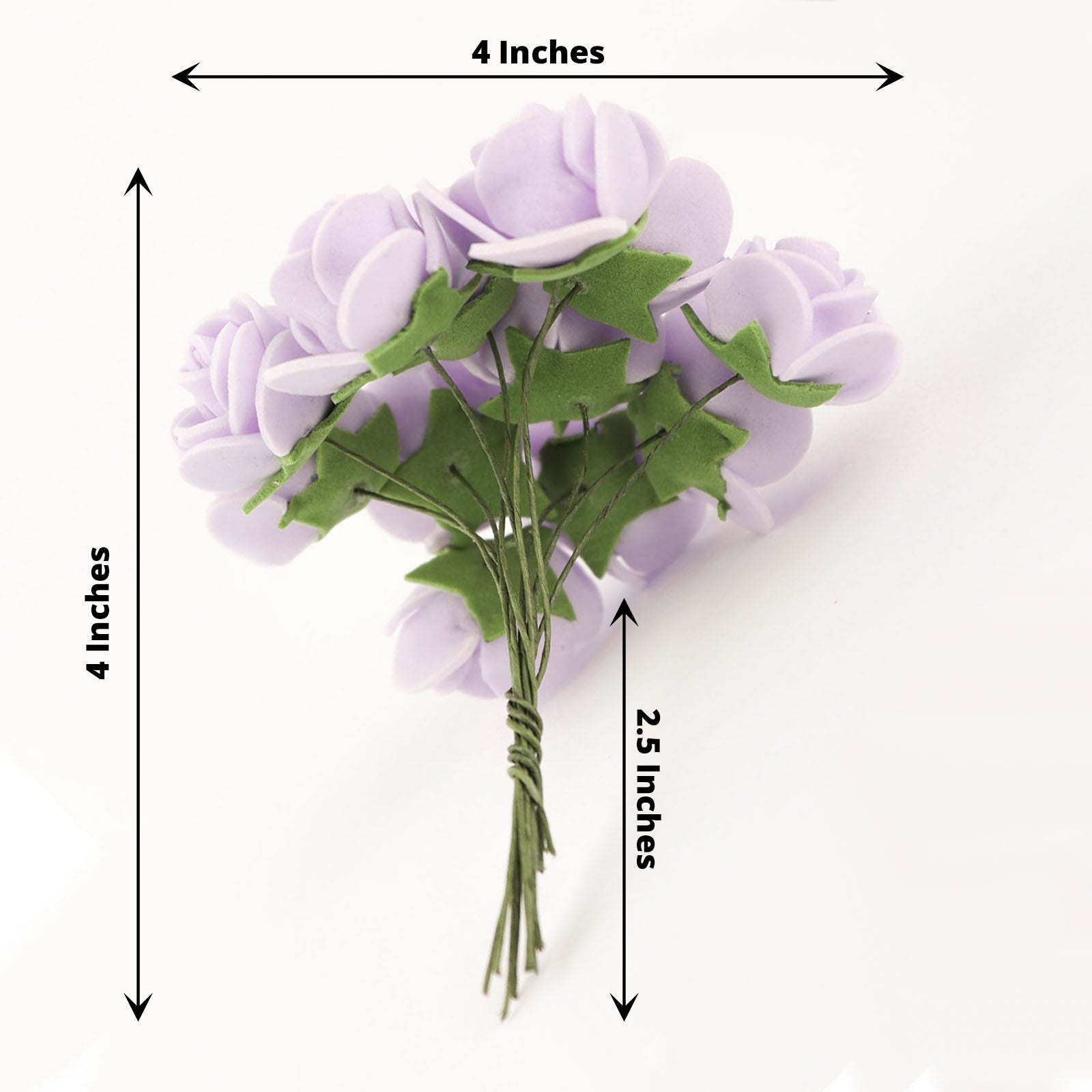 foam on lavender plants 48-pc 1in Lavender Foam Rose Buds w/ Stems