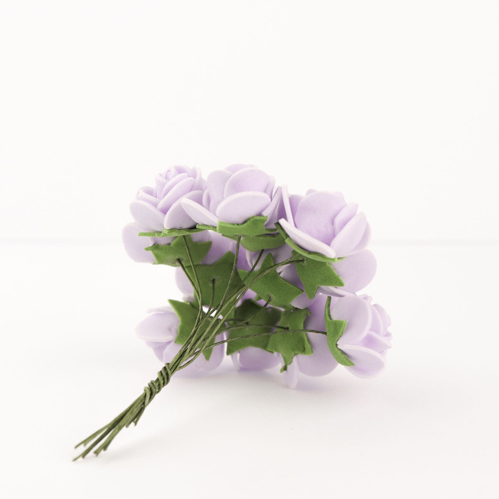 foam on lavender plants 48-pc 1in Lavender Foam Rose Buds w/ Stems