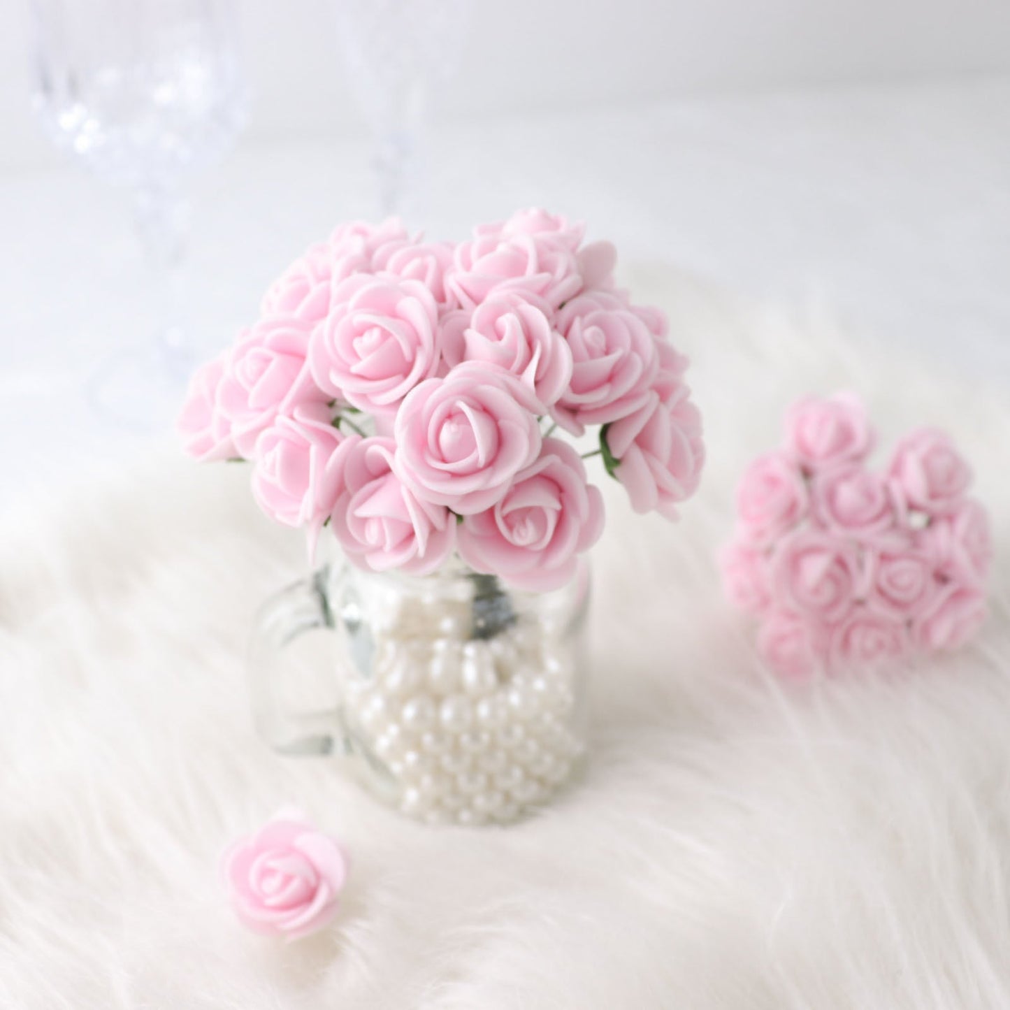 Artificial Rose Flowers With Stem 48 Craft Rose Buds