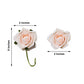 24 Roses Artificial Foam Flowers in Rose Gold Blush 2 Inches Flexible Stem and Leaves 