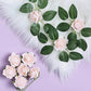Artificial Foam Roses in Rose Gold Blush 24 Roses with Flexible Stem and Leaves 2 Inches 