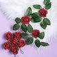 Artificial Red Foam Flowers 2 Inch with Flexible Stem and Leaves 24 Roses