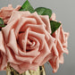 Flexible Stem Flowers in Dusty Rose Artificial Foam 5 Inch 24 Roses#whtbkgd