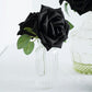 5 Inch Black Artificial Flowers with Flexible Stem and Leaves 24 Roses
