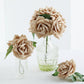 5 Inch Size Champagne Flowers Made of Artificial Foam Flexible Stem and Leaves 24 Roses