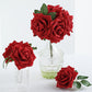 5 Inch Red Foam Flowers Stem and Leaves 24 Roses Artificial
