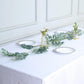 6ft green artificial honey locust leaf garland on a table setting