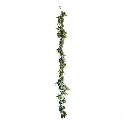 5ft | Real Touch Green Artificial Eucalyptus/Boxwood Leaf Garland Vine