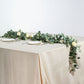 6ft | Green/Ivory Artificial Eucalyptus Leaf, Rose Flower Garland Vine