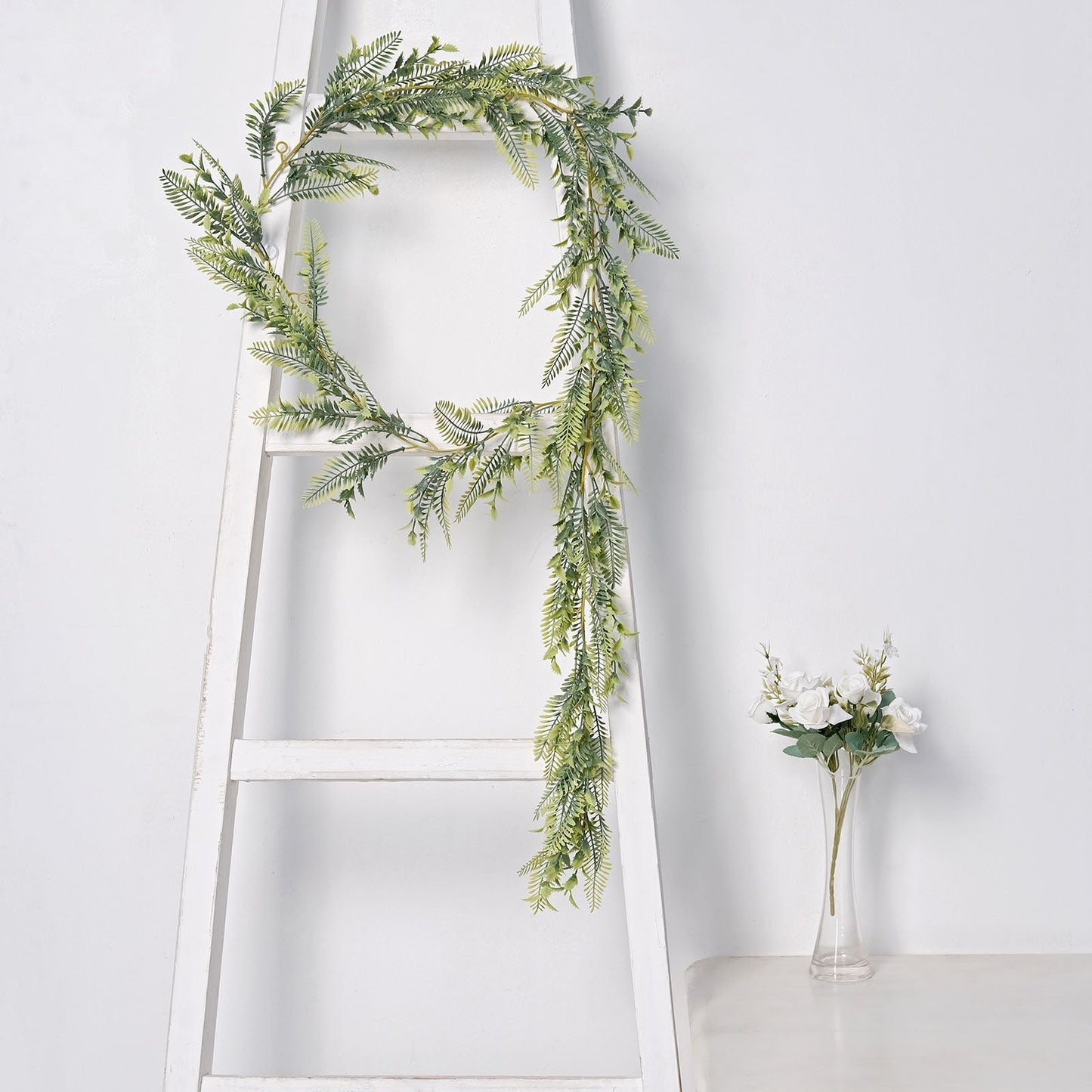 Faux Boston Fern Garland 6 Feet 