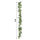 6ft | Real Touch Green Artificial Silk Rose Leaf Table Garland, Flexible Hanging Greenery Vine