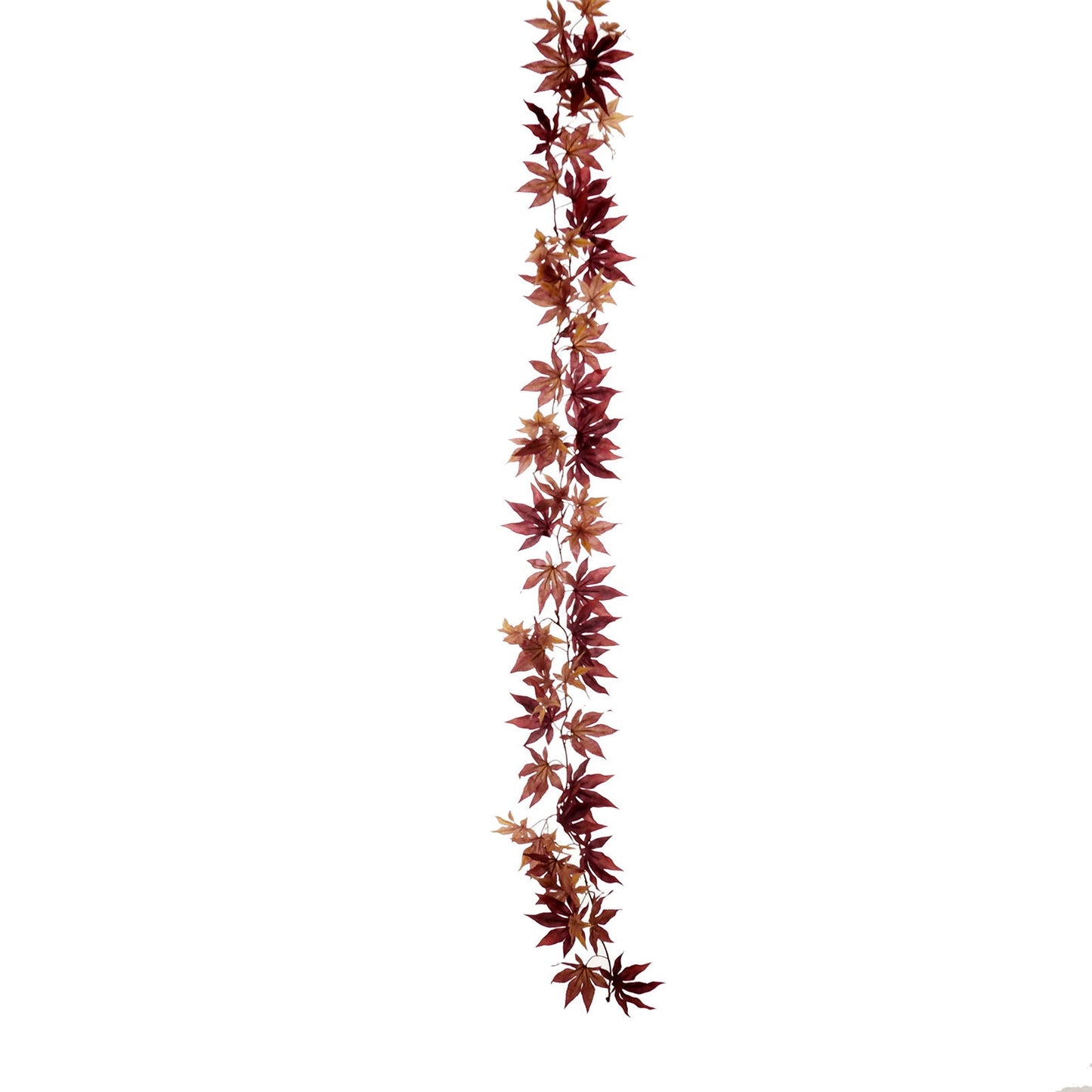 Maple Leaf Hanging Fall Vine In Burgundy Silk Artificial 